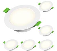 Azhien LED Foco Empotrable 230V,4W Focos de Techo IP44 Juego de 6,68-75 mm Diámetro de Instalación,440LM LED Luces Empotrables,4000K Blanco Natura Plano Spot,Ideal para el Hogar,Baño