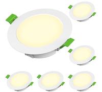 Azhien LED Foco Empotrable 230V,4W Focos de Techo IP44 Juego de 6,68-75 mm Diámetro de Instalación,440LM LED Luces Empotrables,3000K Blanco Cálido Plano Spot,Ideal para el Hogar,Baño