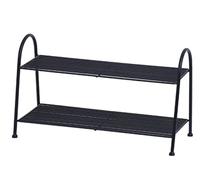 AZHKJKZH Mueble Estante De Metal para Zapatos, Almacenamiento, Independiente Hierro, Soporte para para Entrada, Sala Estar, Dormitorio, Pasillo Organizador Calzado(Black,2 Tier)