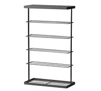AZHKJKZH Mueble Estante para Zapatos De 6 Niveles, Almacenamiento Metal, Soporte Independiente para, para Entrada, Sala Estar, Dormitorio Organizador Calzado(Black,50 * 25 * 85cm)