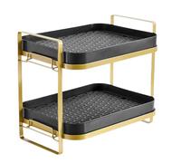 AZHKJKZH Organizador Tazas Cafe Estante organizador de secado tazas 2 niveles for encimera Cocina(Black)