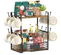AZHKJKZH Organizador Tazas Cafe Soporte for tazas de café, soporte for, organizador barra, encimera Cocina