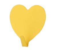AZHKJKZH Perchero de Pared Ganchos De Pared Decorativos En Forma Corazón For Colgar Llaves El Hogar, La Cocina Y Baño Recibidores Entradas(Yellow,5pcs)