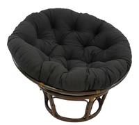 AZMAHT CojíN Redonda De Silla Colgante, CojíN De Silla De Columpio Al Aire Libre, For Double Padded Seat Cushion For Rattan Swwing Wicker Egg Chair - Hammock Pad Mat,Negro,80×08