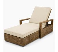 AZMAHT Cojín Tumbona: Cojines Tumbonas Jardín Exterior Impermeables, Colchoneta Tumbona Espuma 50D con 6 Cintas De Fijación, Funda Extraíble Lavable con Cremallera,Offwhite,183x53x8cm