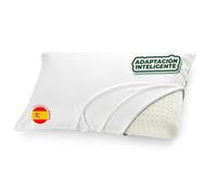 Aznar Almohada Viscoelástica 90 Cm Firmeza Medio Alta Plus High Núcleo Adaptable Soporte Cervical Higiénico Hipoalergénico Sueño Ergonómico Doble Funda Lavable Postura Correcta Descanso Confortable