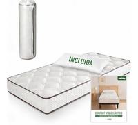 Aznar Colchón Viscoelástico Anatómico Firmeza Media Altura 18 Cm Transpirable Tecnología SPA Tejido Stretch Acolchado Doble Cara Núcleo Alta Densidad Sensación Neutra Incluye Almohada 150x190cm