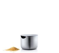 azucarero blomus -BASIC- de acero inoxidable mate, azucarero ideal para azúcar blanco/moreno, diseño atemporal, recipiente apto para lavavajillas (H/ W/ D 5 x 6.6 acero inoxidable, 63621)