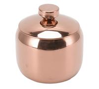 Azucarero con tapa y cuchara de acero inoxidable, tarros de especias, salero, azucarero, tarros de especias en café, cocina, para servir té, sésamo, curry, polvo de chile (oro rosa)
