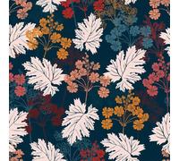 Azul Flores Papel Pintado Autoadhesivo Bohemia Hojas Flores Silvestres 44x600 cm Papel de Pared Removible Impermeable Estilo Vinilo PVC Pegatina es Estante del cajón de la cubierta del rodillo A-23