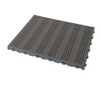 Azulejo de plástico para exterior y jardín 60 x 60 cm gris perforado. Paquete de 4 unidades equivalente a 1,5 m2