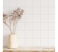 Azulejos Adhesivos Cocina 20x20 cm Cuadrícula Blanca Vinilos Baño Azulejos Cocina Decorativos Vinilo Pared Impermeable Gabinete Muebles Azulejos Adhesivos Baño 10 Piezas