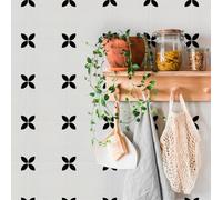 Azulejos Adhesivos Cocina 20x20 cm Negro Blanca Minimalismo Suelo Vinilo Autoadhesivo Impermeable Baldosas Adhesivas Pared Muebles Decorativos Quitar y Pegar Vinilos Baño Azulejos (20 Piezas)
