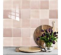 Azulejos Adhesivos Cocina Crema Rosa Vinilo Adhesivo Cocina Azulejos Adhesivos Baño Pvc Baldosas Adhesivas Pared Impermeable Vinilos Baño Autoadhesivo Baldosas Adhesivas 15x15cm/10 Pcs