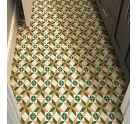 Azulejos Adhesivos Cocina Geometría Verde Naranja Azulejos Adhesivos Baño Impermeables Baldosas Adhesivas Pared para Gabinete Muebles Decoración Vinilo Adhesivo Pared Cocina 20x20cm /24 Piezas