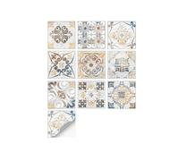 Azulejos vintage autoadhesivos Wal, Adhesivos de pared de azulejos retro multicolor 10-20 cm 10 piezas(Color 29,20cmX20cmX10pcs)