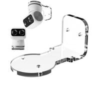 AZURAOKEY Soporte acrílico de montaje en pared compatible con Eufy Security Indoor Cam S350, soporte de vigilancia acrílico con adhesivo y tornillos, interior/exterior, mejores ángulos de cámara, 1