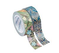 Paperblanks Cinta washi Azure/Poetry in Bloom – Pack mixto, 2 diseños, foil metálico, 15 mm x 10 m