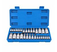B Baosity 32 Piezas Set Llaves Vaso Hexagonales Métrico Juego Dados con Estuche Almacenamiento Tratado Térmicamen para Mecánicos