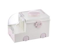 B Baosity Botiquín de Caja de Almacenamiento Portátil Organizador Multifuncional con Bandeja Desmontable y Asa Fuerte Apto para Hogar Oficina, rosa