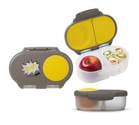 b.box Batman Fiambrera Infantil con Compartimentos | Bento Box Infantil Mini con 2 Compartimentos Herméticos | Caja de Almuerzo y Picoteo para Niños | Cabe 1 Fruta Entera | Sin BPA