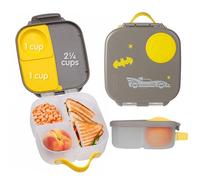 b.box Batman Mini Lunch Box Niños | Fiambrera Infantil Bento con 3 Compartimentos (2 Herméticos) | Fiambrera Niños Ideal para Almuerzos y Picoteo | Cabe 1 Fruta Entera | Sin BPA