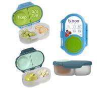b.box Fiambrera Infantil con Compartimentos | Bento Box Infantil Mini con 2 Compartimentos Herméticos | Caja de Almuerzo y Picoteo para Niños | Cabe 1 Fruta Entera | Sin BPA