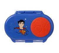 b.box Superman Fiambrera Infantil con Compartimentos | Bento Box Infantil Mini con 2 Compartimentos Herméticos | Caja de Almuerzo y Picoteo para Niños | Cabe 1 Fruta Entera | Sin BPA