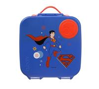 b.box Superman Lunch Box para Niños | Fiambrera Infantil Bento Grande con 4 Compartimentos (2 Herméticos), Separador Extraíble, Bolsa de Gel Frío | 3+ Años | 2 L