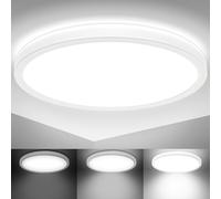 B.K.Licht 18 Watt LED Panel Redondo I Regulable I Ultraplano I Luz indirecta I Función de memoria I Luz de techo LED I Lámpara de techo I Color de luz blanca neutra I Ø293mm I plafon led techo