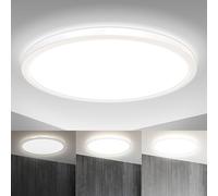 B.K.Licht 22 Watt Panel LED Redondo I regulable I ultra plano I luz indirecta I función de memoria I luz de techo LED I lámpara de techo I color de luz blanca neutra I Ø420mm I plafon led techo