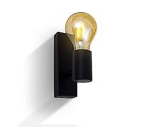 B.K.Licht - Aplique de pared negro para interior, Lámpara de metall, requieren bombilla E27, max. 60 W, 230 V, índice de protección IP20, industrial, retro, vintage, rústico, o incluso nórdico moderno