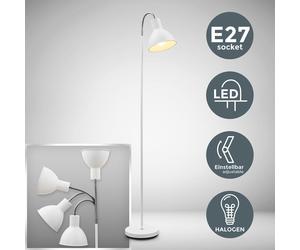 B.K.Licht BKL1196, Cromo, Blanco, Dormitorio, Salón, Metal, IP20, Clase II, Casquillo E27