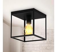 B.K. Licht Plafón Indu, negro, angular, 1 luz, E27