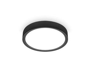 B.K.Licht I 12 W LED luz de techo I 4.000K I 25 cm de diámetro I 1.200 lumen I luz blanca neutra I negro mate I plafon led techo