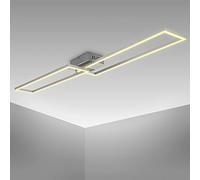 B.K.Licht I 40 Watt LED-Frame I lámpara de techo orientable de oficina I 3000 K blanco cálido I cromo-aluminio
