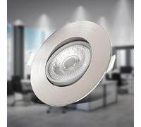 3 focos LED empotrables, regulables, lámpara de techo, foco empotrable con inclinación, 5W