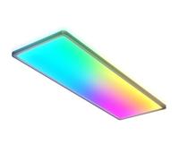 B.K.Licht I Lámpara de techo LED RGB I Panel LED ultra plano I Cambio de color I Lámpara de techo RGBW regulable I Iluminación indirecta I Mando a distancia I Negro