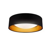B.K. Licht Plafón LED Kari, negro/dorado, textil, 4000 K EC:EPREL:1408021