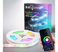 B.K.Licht I Tira LED Wifi RGBIC 5 m I Control por App I Sensor de Música I Compatible con Alexa I Banda LED Inteligente I Autoadhesiva.