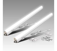 B.K.Licht - Juego de 2 Regleta LED bajo armarios y cabinetes, de luz blanca neutra, iluminación bajo mueble con interruptor de luz, 15 W, 4000 K, 1500 lm, color blanco