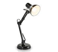B.K. Licht Lámpara de mesa Hera, negra, metal, altura 53 cm, E14