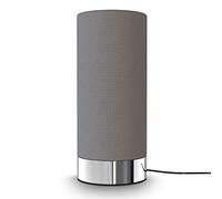 B.K.Licht - Lámpara de Mesa Táctil máx. 40 W E14, Altura 245 mm Ø11cm, 3 Niveles de Luminosidad, Lamparilla de Noche Moderna,Lamparas de Mesita de Noche, Lampara Lectura, Color Gris, IP20