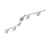 B.K.Licht - Lámpara de Techo con 6 focos LED GU10, Focos Ajustables y giratorios para Interiores, Lampara Techo, Lampara Techo Para Salon, Dormitorio, Cocina, Focos De Techo, Plafon De Techo, Titanio