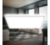 B.K.Licht - Lámpara de techo LED con luz indirecta, 3cm plana, luz blanca neutra, lámpara LED, lámpara de techo LED, lámpara de salón, panel, lámpara de cocina, iluminación de techo, 42x42x3cm, blanco