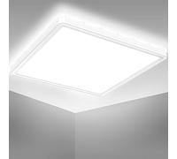 B.K.Licht Lámpara de Techo LED Ultraflat Para Baño - Luz Indirecta, Color Blanco Neutro, 18 Watt, 29x29 cm
