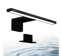 B.K. Licht Lámpara de espejo LED Bill, 30 cm de ancho, negro, metal, 4000 K EC:EPREL:2005237
