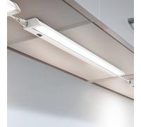 B.K.Licht - Lámpara fluorescente LED giratoria para armarios y cabinetes, de luz blanca neutra, iluminación bajo mueble con interruptor de luz, 8,5 W, 4000 K, 1000 lm, color blanco