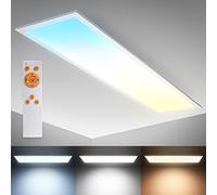 B.K.Licht LED Panel I plafon led techo de 24W I CCT Temperatura de color controlable I Regulable I Mando a distancia I 100 х 25cm I Lámpara de techo I Temporizador I Luz nocturna I Función de memoria
