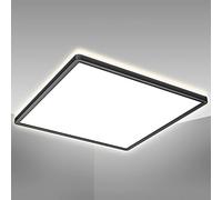 B.K.Licht Plafon LED techo con retroiluminación indirecta, Ultra plano panel de techo LED luz 29mm, Lampara techo Moderna con alto brillo, luz blanca neutra, 3000lm, 42x42cm, Energía eficiente - 22W